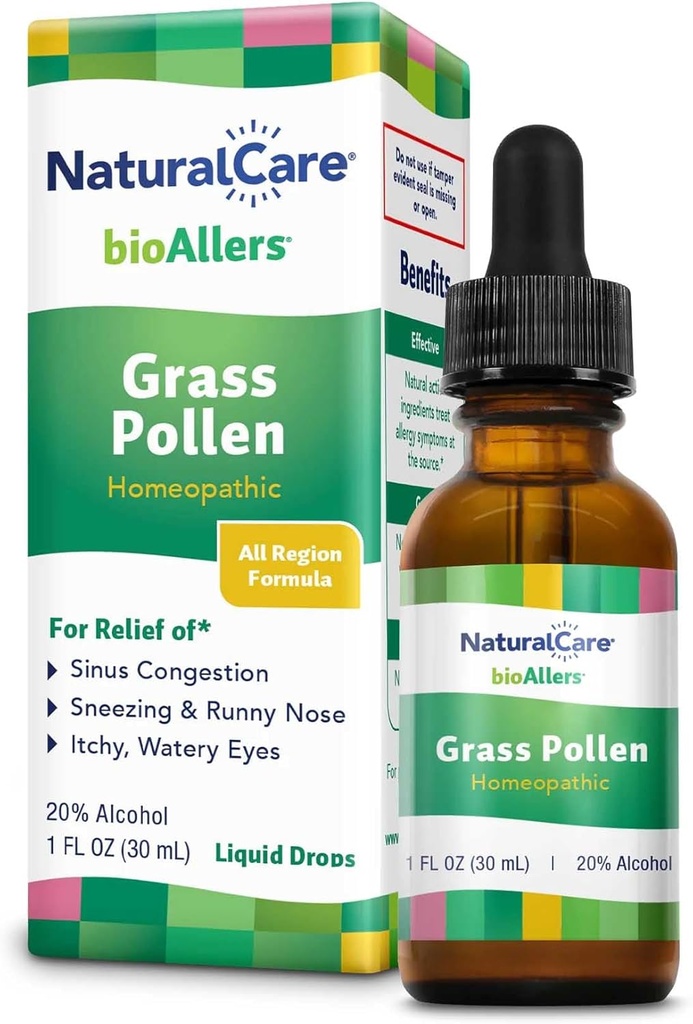 BioAllers NaturalCare Grass Pollen Homeopatické kvapalné kvapky, 1 Fl Oz 