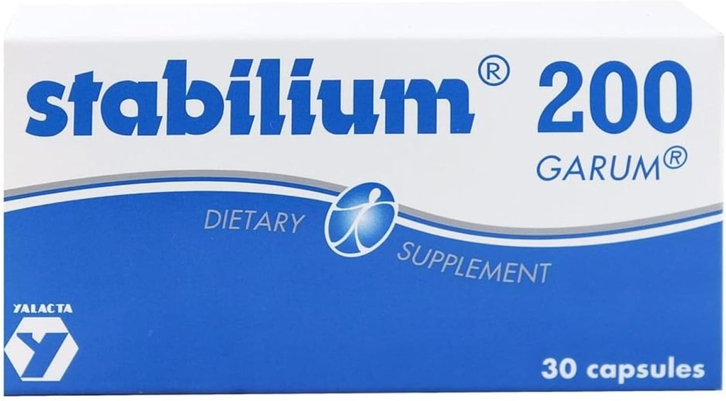 Alergy Research Group Stabilium 200 - Prírodná spánková pomoc pre dospelých bez melatonínu, Nighttime Calm Support Supplement to Relax, Deep Restful Sleep Support - 30 Kapsule (Pack of 1)