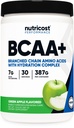 Nutricost BCAA + hydratačný prášok (Green Apple) 30 Servisné služby - Aminokyseliny s rozvetveným reťazcom s hydratačným komplexom - bez lepidla, bez GMO