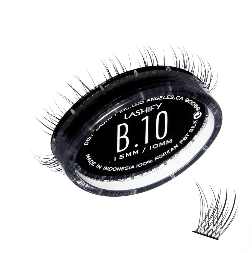 Lashify Bold 10mm Gossamer DIY predĺženie rias Refill, čierna, ľahko falošné riasy pre prirodzený vzhľad