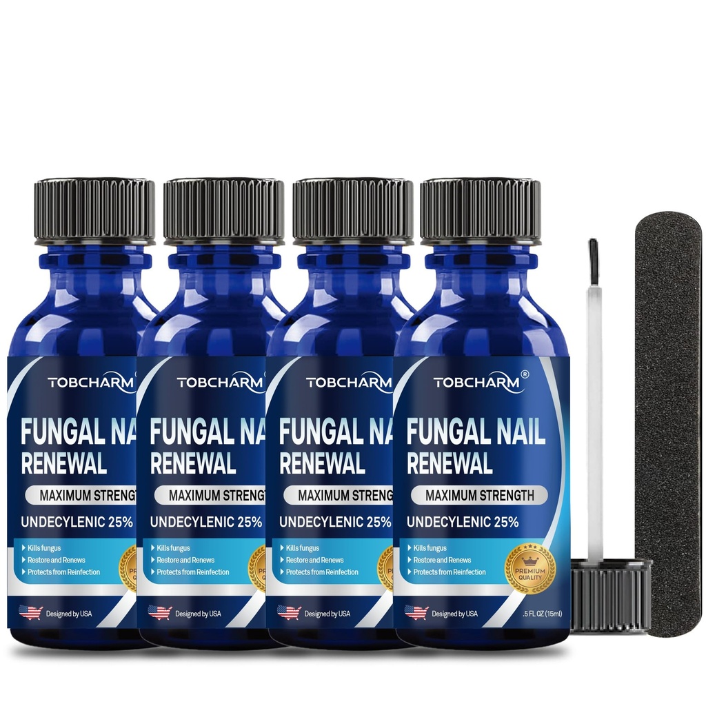 4ks Toenail Fungus Liečba, 25% kyselina undecylénová, klinčeková liečba pre nechty, Toe Nail Fungus liečba (2 FL OZ)