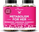 Metabolizmus pre ňu - Apetite & Metabolizmus podpora pre ženy - Curb Cravings, znížiť príjem kalórií a podporovať pocity plnosti - Berberine, chróm pikolinát a Guarana - 120 Veg kapsule
