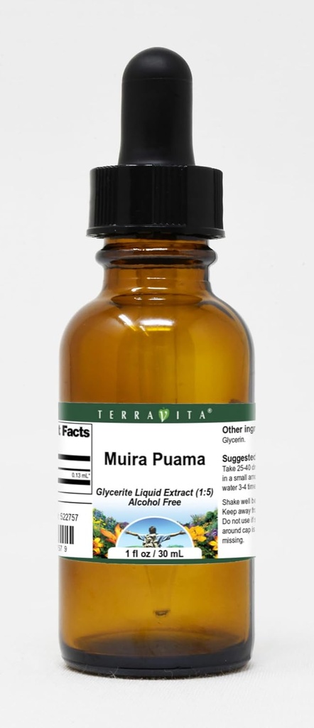 Muira Puama Glycerit Tekutý extrakt (1:5) - No Flavor (1 oz, ZIN: 522757) - 3 balenia