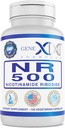Genex Formulates NR Nikotínamid Riboside 500 mg/Serving (120 kapsúl) NAD+ Prekurzor pre zdravé starnutie - GMP-Certifikovaný, bez GMO, bezlepkový, vegetariánsky (1 balenie)