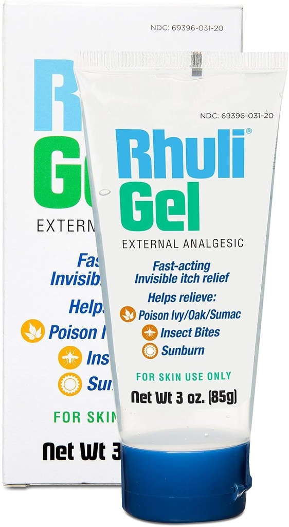 Anti-svrbiaci gél na spaľovanie, Mosquitos, Bug Bites, Poison Ivy, Poison Oak Relief - Analgická chladiaca liečba pre topické použitie kože - 3 Oz Tube