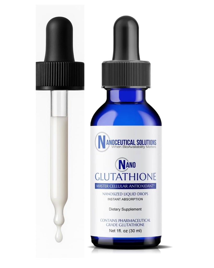 Nano Glutatión kvapky nanoceutické roztoky, farmaceutický stupeň Liquid Supplement, ultra-účinná absorpcia, až 8 krát vyššia ako Glutatión kapsuly 30 Servisy