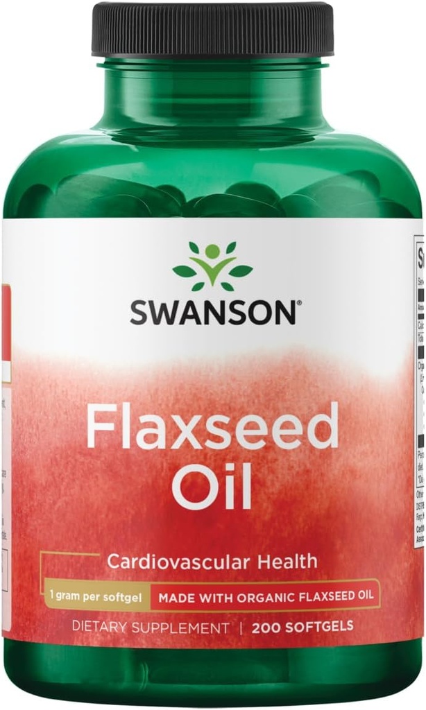 Swanson Ľanový olej (Omegatru) 1000 Milligrams 200 Sgels