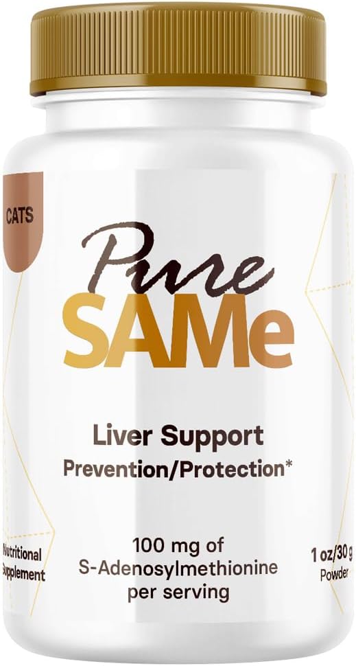 Čistá rovnaká podpora pečene pre mačky - kuracie ochutené pečene doplnok pre mačky na podporu optimálnej funkcie pečene, kognitívne zdravie a vitalita - Cat Hepatic Support s 20% Pure rovnaké (1oz)