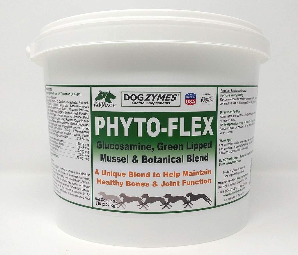 Dogzymes Phyto Flex - Glukozamín, chondroitín, MSM a kyselina hyalurónová... (5 libier)