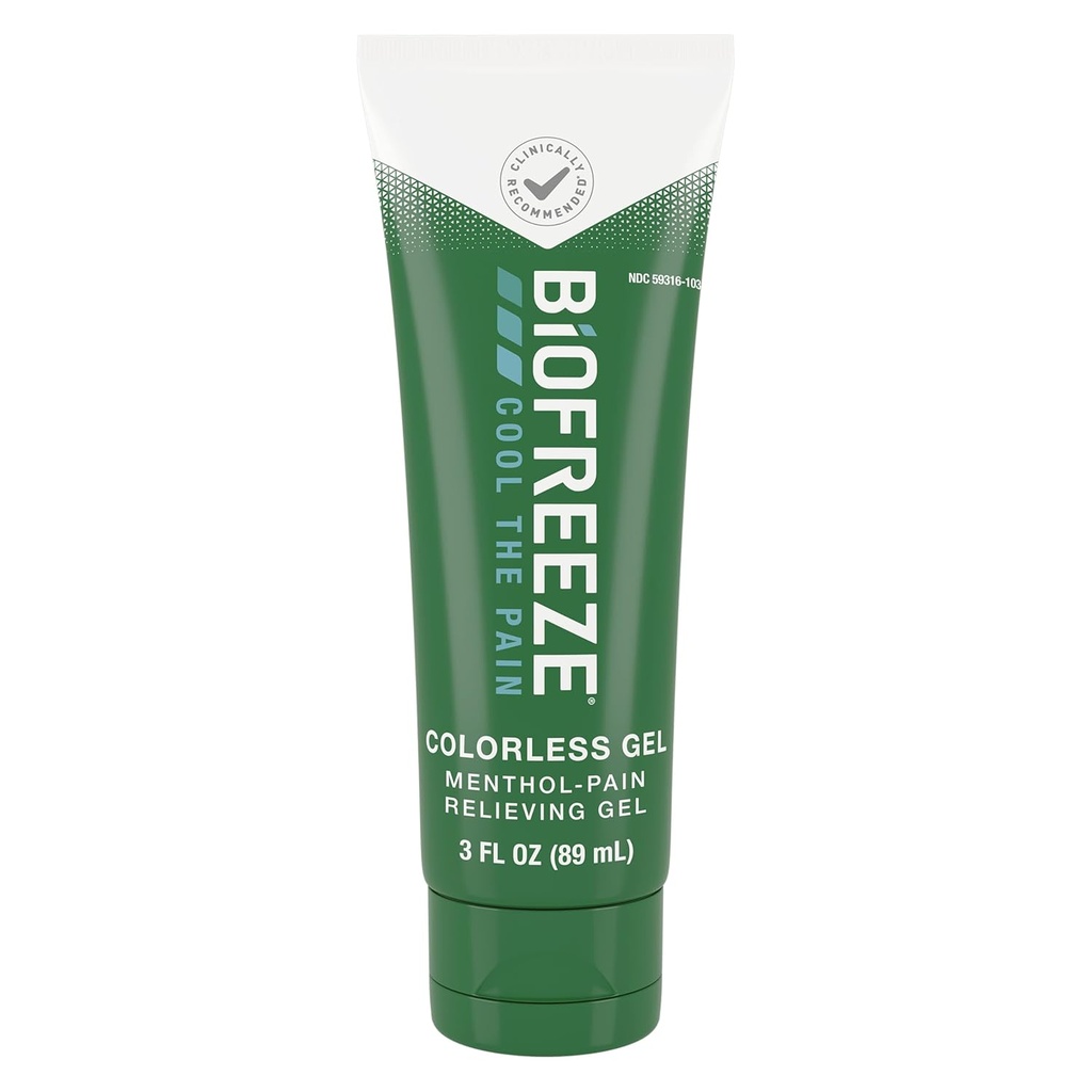 Biofreeze Mentol bolesť Relieving gél bezfarebný gél 3 FL OZ tuba pre úľavu od bolesti spojená s bolesťou svalov, artritída, jednoduché bolesti chrbta, a bolesti kĺbov (Backaging May Vary)