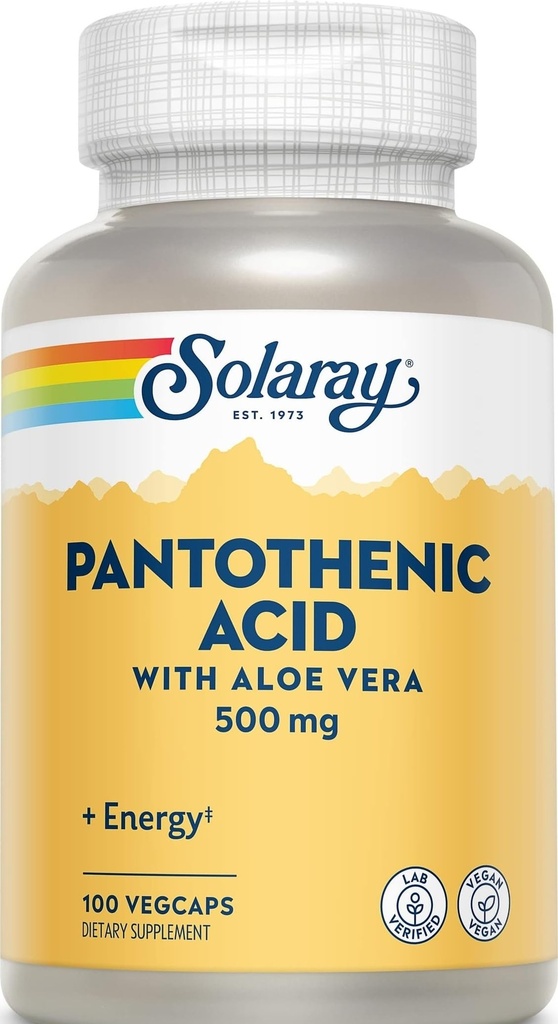 Solaray Kyselina pantoténová 500mg - 100 Caps