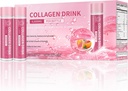 Kolagén Drink s 6000 mg Marine Collagen Peptides, Liquid Collagen Shots for Women Support Beauty, Collagen Supplements for Skin, Hair and Nail Wellness, 0,85 Fl.Oz(25 ml) x 30 Bottles, Blood Orange