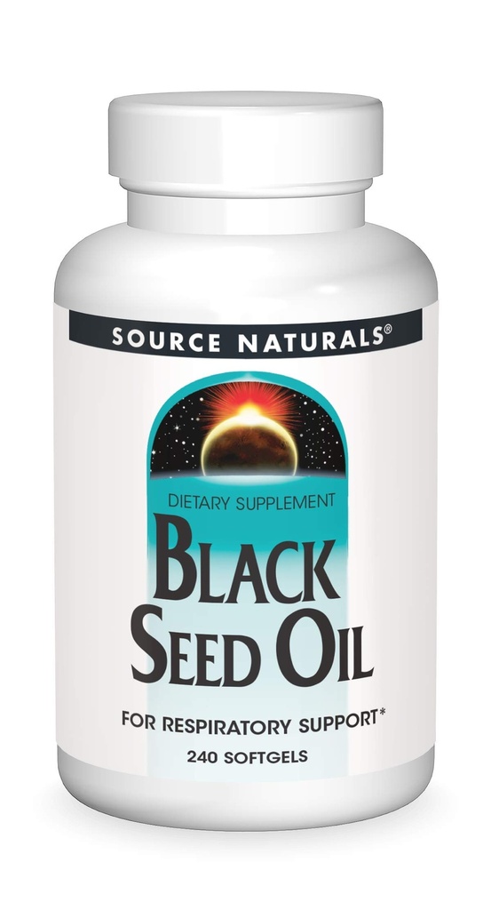 Zdroj Naturals Black Cumin Seed olej pre podporu dýchania - 240 Softgels