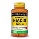 MASON NATURAL Niacin 500 mg Flush- free, podporuje zdravie srdca, výrobu nervového systému a energie, 60 kapsúl