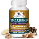 Cancer Sciences Skin Wellness Supplement, USDA Certified Organic Extract Huby Supplement, Extra Strength 1,500 mg, High Potency 40% Beta-Glucans, Immune Support, Glowing Complexion, 120 Kapsule