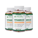 Zaytun Halal Vitamín D3 2000 IU Gummy, podporuje zdravie kostí a imunitného systému, podporuje svalovú funkciu, bezlepok a želatíny, (3-Pack) - Made in USA