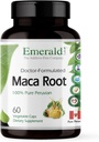Emerald Labs Peruvian Maca Root - Organic Maca Root Supplement - Podpora Hormonálnej rovnováhy a prírodnej energie - Vegan & Gluten-free - 60 Rastlinné kapsule (30-Deň dodávky)