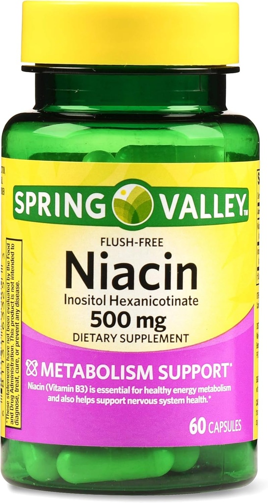 Jar Valley Bez Flush- free Niacin 500 mg Support pre metabolizmus, 60 kapsúl (dávka 2)