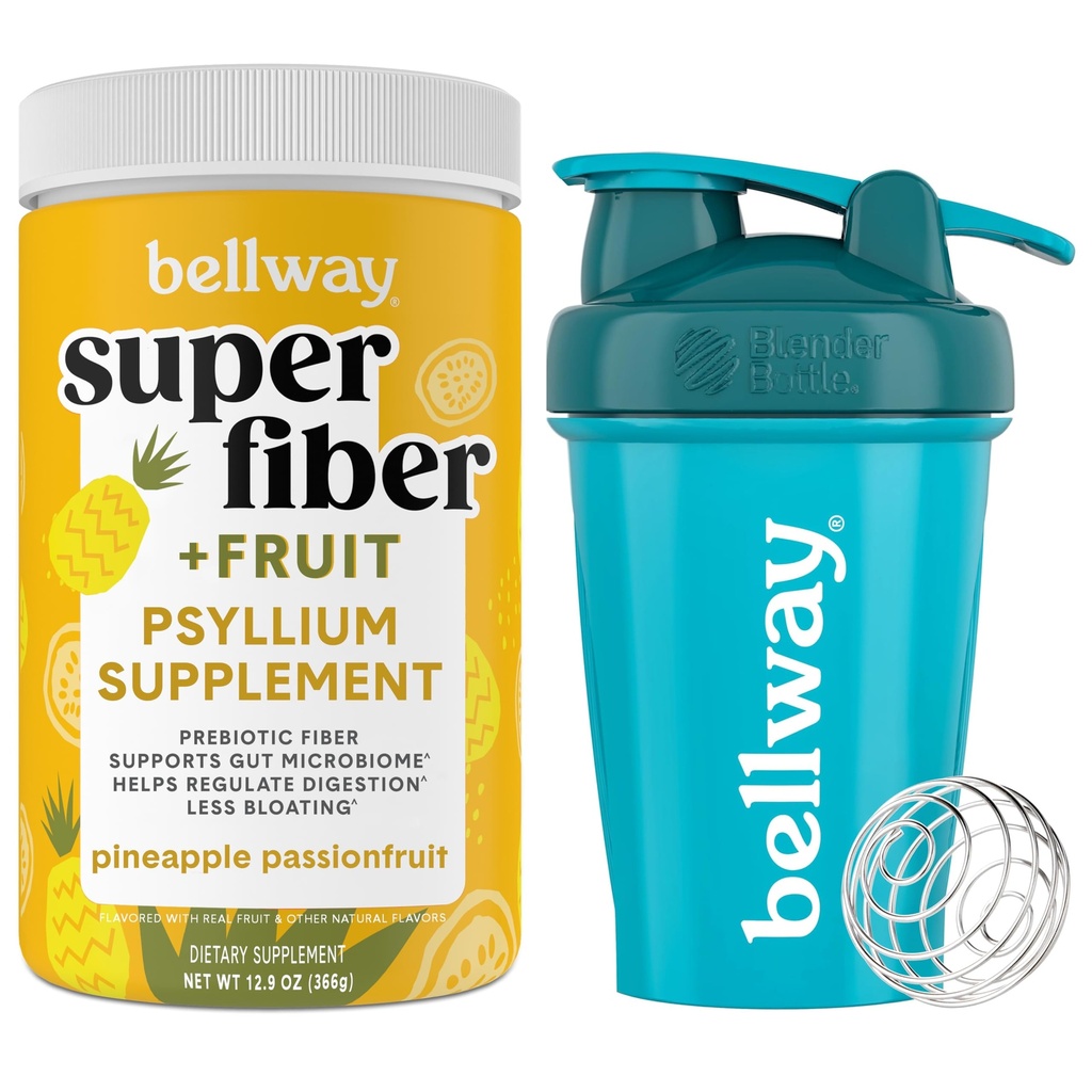 Bellway Super Fiber Powder + ovocie, Ananás musion Fruit Shaker fľaša bublina