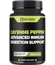 210 Kapsule - Cayenne Pepper Doplnky extrakt 10:1 s Berberine HCI, Cesnaková cibuľka, Olive Leaf & More - Kombinovaná formula pre trávenie zdravie, zdravie srdca a imunitnej funkcie Podpora