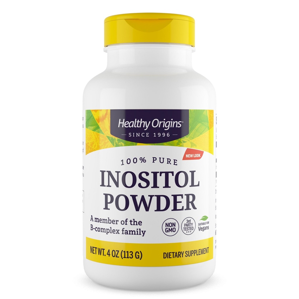 Zdravý pôvod inozitol prášok, 113 g - pre pokožku, vlasy a nechty zdravie - vitamín B8 prášok doplnok - časť B komplexu rodina - Vegán, non-GMO a Gluten-Free doplnok - 4 Oz