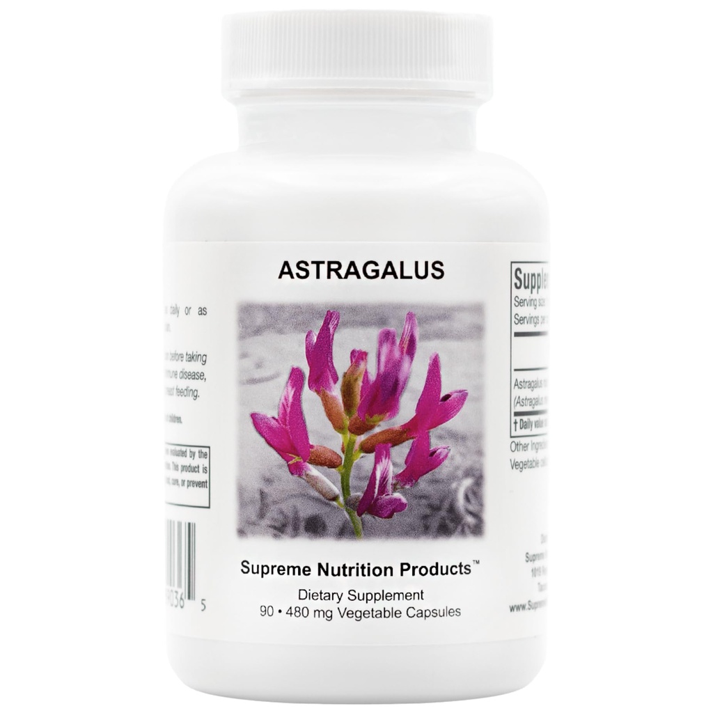 Najvyššia výživa Astragalus Supreme, 90 Pure Huang Qi Vegetariánske kapsuly