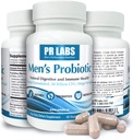 Prostata Research Labs Muži a probiotiká - Digestívne Enzyme Supplement Probiotic pre mužov - Podporuje zdravie a imunitnú podporu Gut - 1 balenie (60 kapsúl)