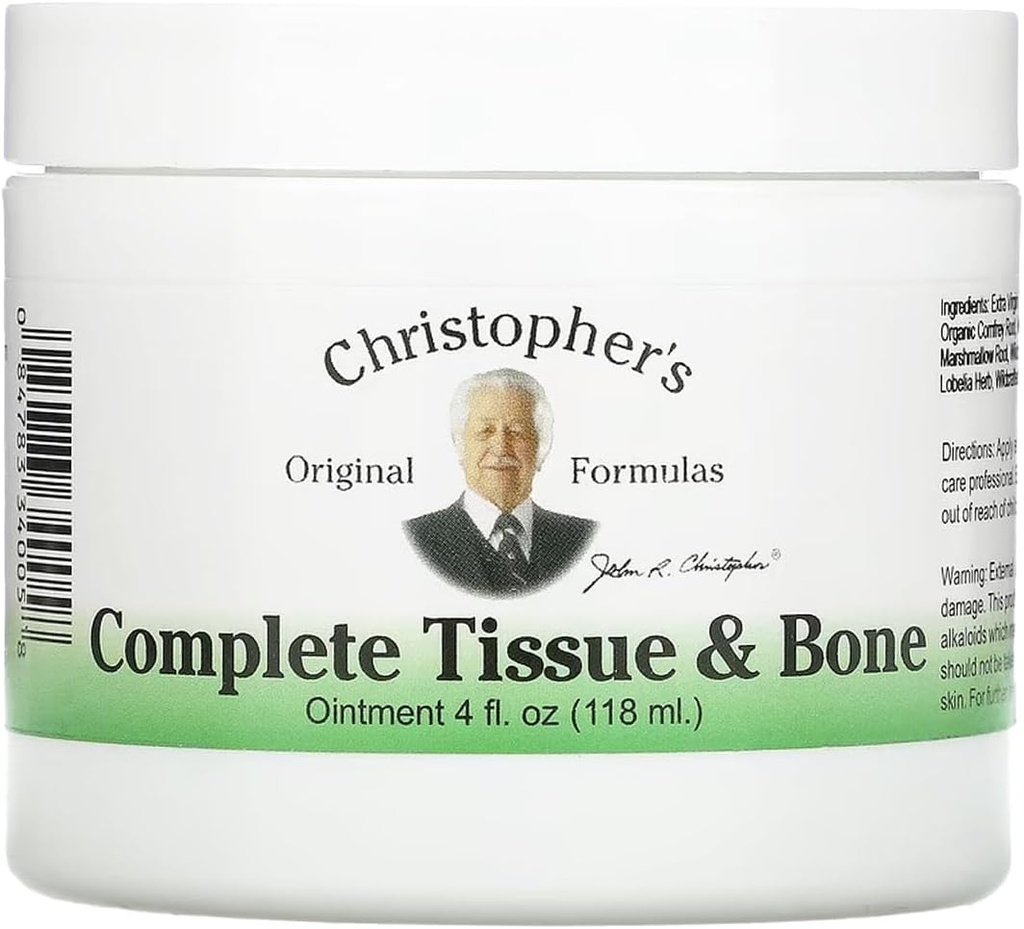 Christopher's Original Formules Complete Tissue & Bone Ointment, bylinné Topical for Muscle & Joint Support, 4 fl oz