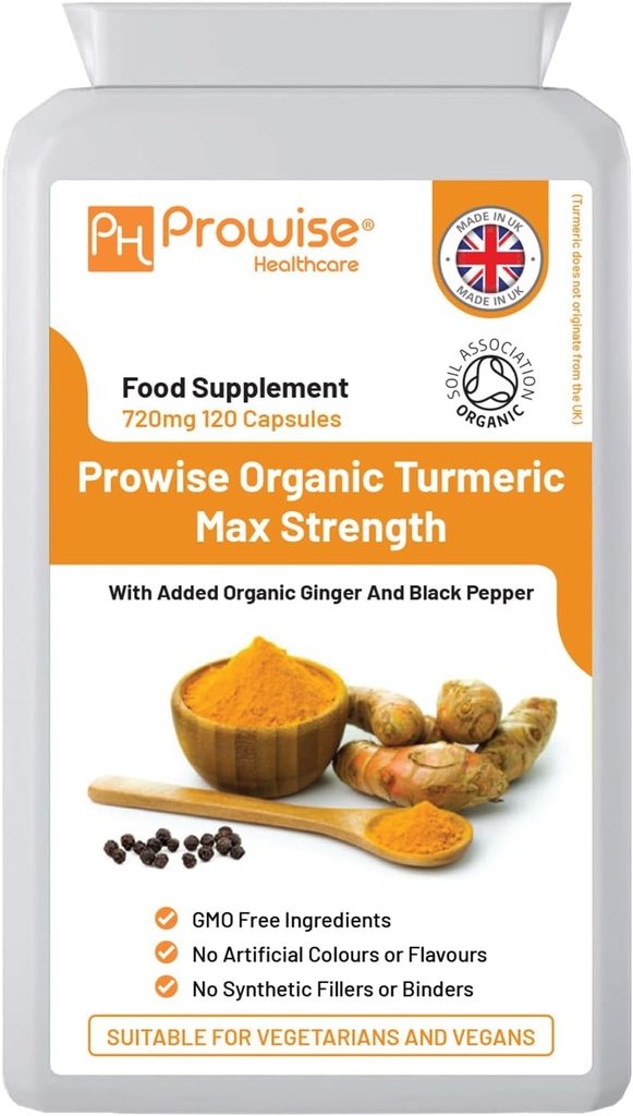 Organické Turmeric Curcumin 720mg - 120 Kapsule 