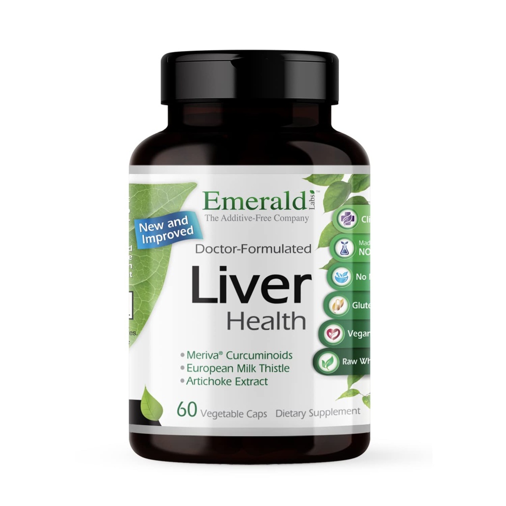 EMERALD LABS Zdravie pečene - Pečeň Suplement with European Milk Thitle Extract - Supports Healthy Immune System, Energy Levels & Gallbladder* - 60 Rastlinné kapsuly (30-Deň dodávky)