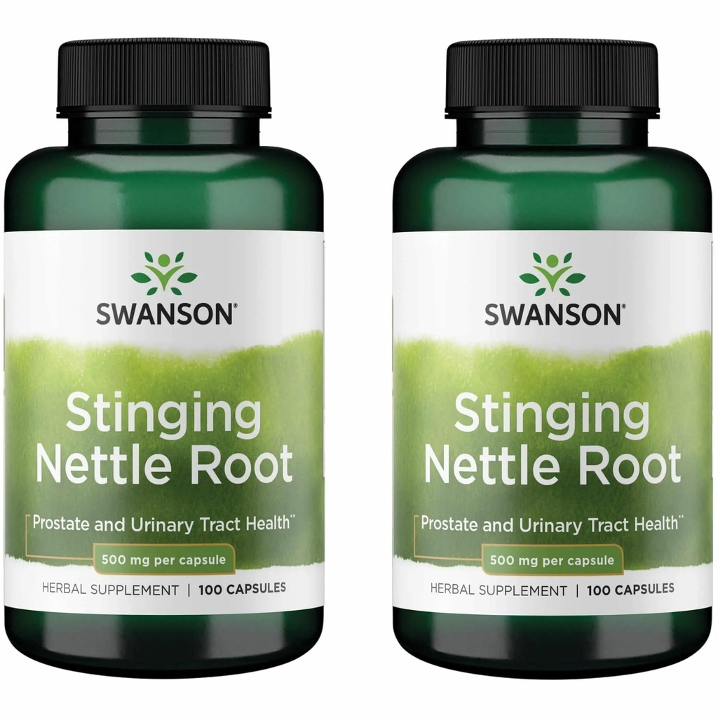 Swanson Stinging Nettle Root (Urtica Dioica) - Bylinné doplnky - (100 kapsúl, 500 mg) (2 balenia)