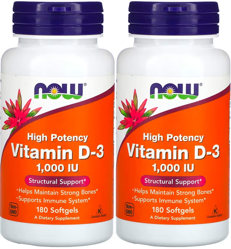 Teraz potraviny - vitamín D3-1000iu (180 softgels) 2 BALENIE