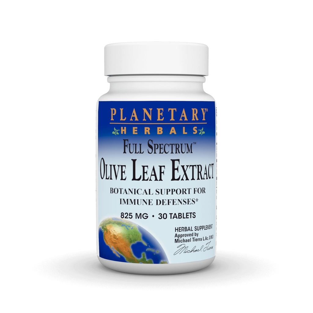 Planetárne byliny Full Spectrum Olive Leaf Extract Tablety, 30 Počet