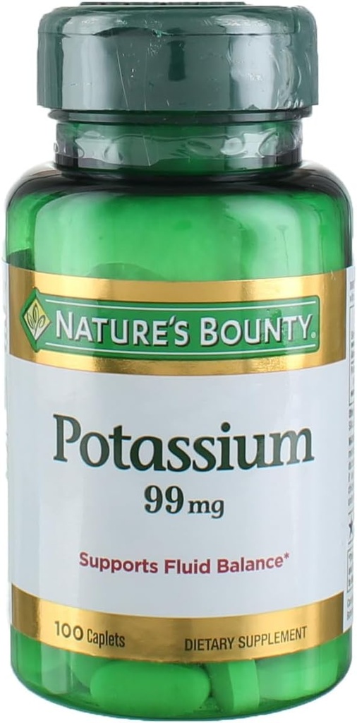 Prírodné Bounty Draslík Glukón 99mg, 100 Caplets (Stock of 4)