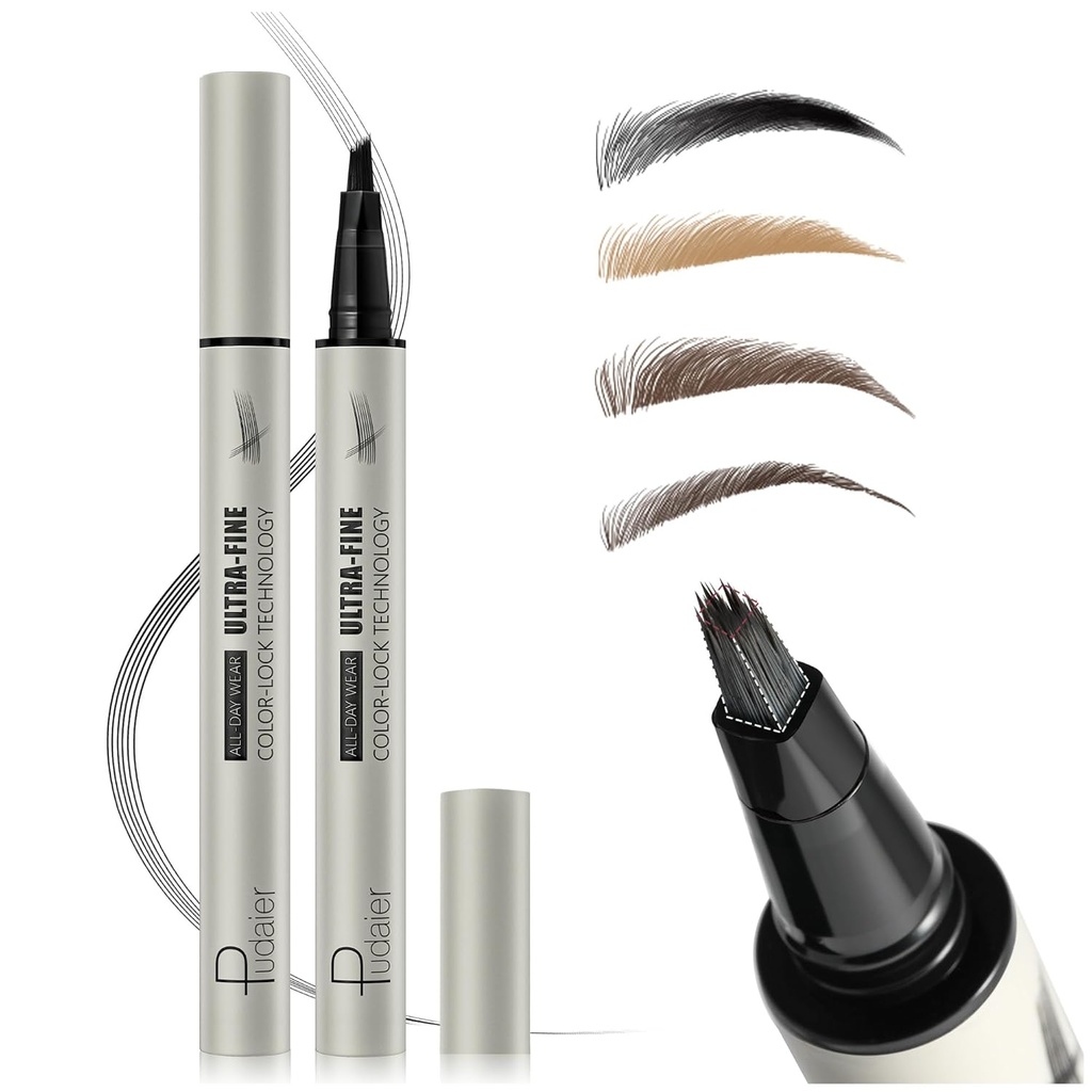 Microblading Obočie Ceruzka, Tekuté Magical Multi-Tip obočie Ceruzky pre ženy, vodeodolné pero na obočie pre prírodné obočie, Dlhá Trvalá farba obočia s vlasmi Ako vrtáky prehliada make-up pero