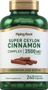Piping Rock Super Ceylon škoricového komplexu Kapsule 240 Powder Pills