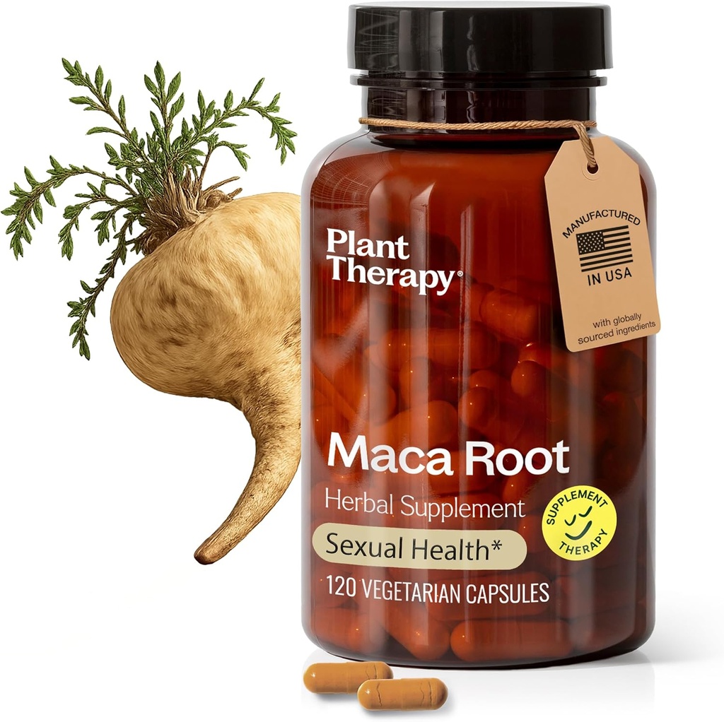 Rastlinná terapia Maca Root Kapsule vyrobené v USA 4 Mesiac Zásobovanie podporuje Sexuálne zdravie, Mood Boosting, Energizing & Znižuje napätie Doplnky pre mužov a ženy 120 Vegetariánska kapsula
