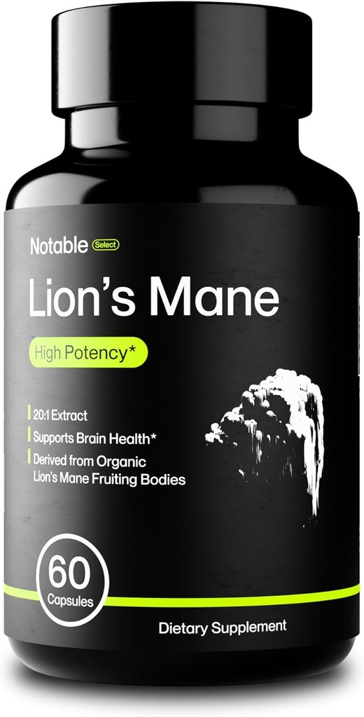 Notable Select Lion's Mane Mushroom Supplement 