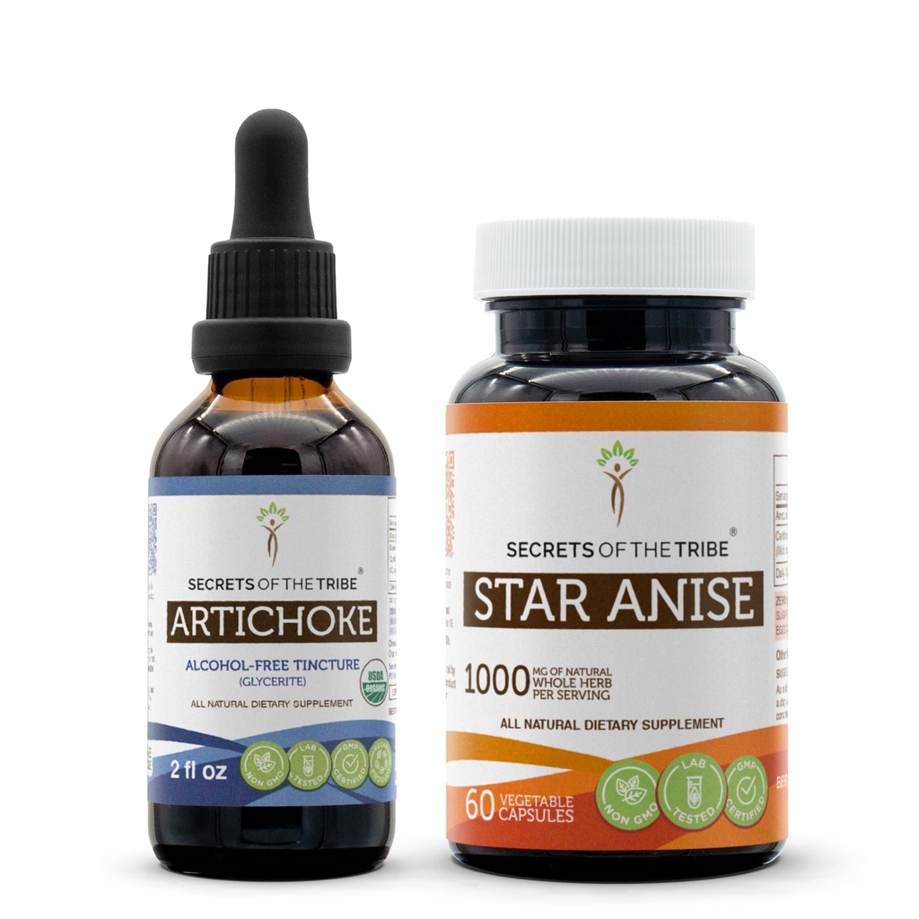 Artičoky USDA Organic and Star Anise Capsules (2 ks.)