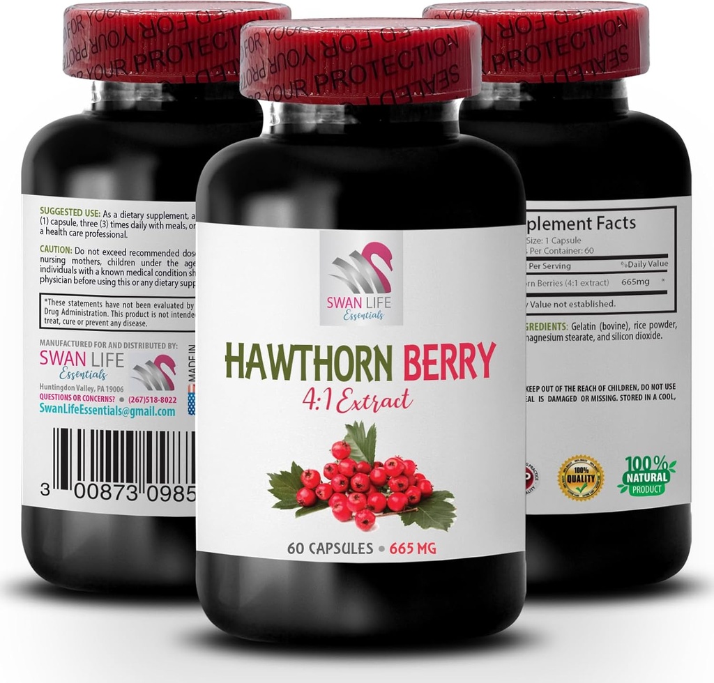 antioxidant doplnok pre ženy - HAWTHORN BBERRIES EXTRACT - Hawthorn extrakt doplnok, bobule doplnok, antioxidant bobule, divoké bobule energie, hawthorn energetické pilulky pre ženy 1 Bot 60 Kapsule
