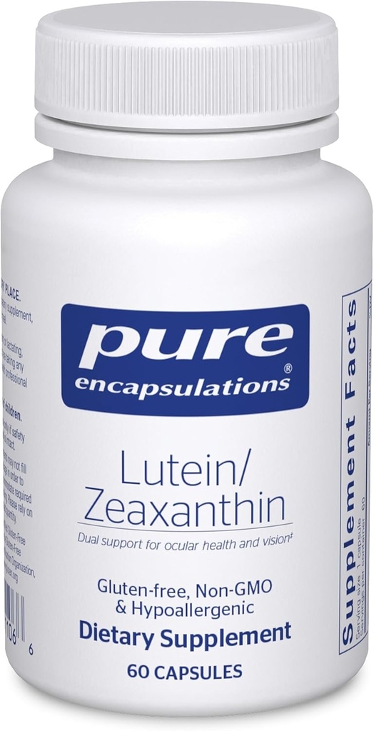 Pure Encapsulations Lutein & Zeaxantin - Podpora celkovej vízie* - udržuje makulárne pigmenty a zdravie očí* - Antioxidačná podpora* - Vegan- Friendly & Non- GMO - 60 kapsúl