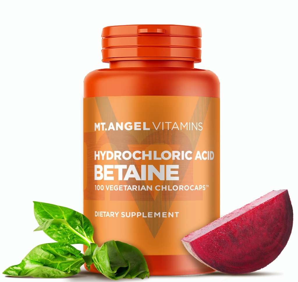 Anjel vitamíny - kyselina chlorovodíková betaín, podporuje zdravé trávenie a žalúdočné šťavy (100 vegetariánskych chlórkapov)