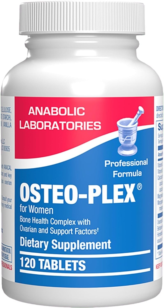 Osteo-Plex Bone Health Supplement for Women - Clinical Formula Bone Strength Supplement with Magnézium Vitamin D3 & Trace Minerals Complex - Ľahko prehltnúť neželané tablety (120 Počet)