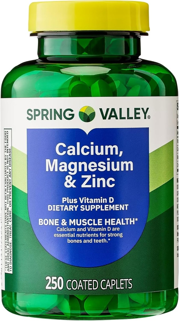 Vápnik, horčík, zinok a vitamín D3. Jarné údolie kalcium horčík s Plus vitamín D3 Caplets Dietary Supplement, 250 Počet Bundle s Luall 45 Diabetes dekódované