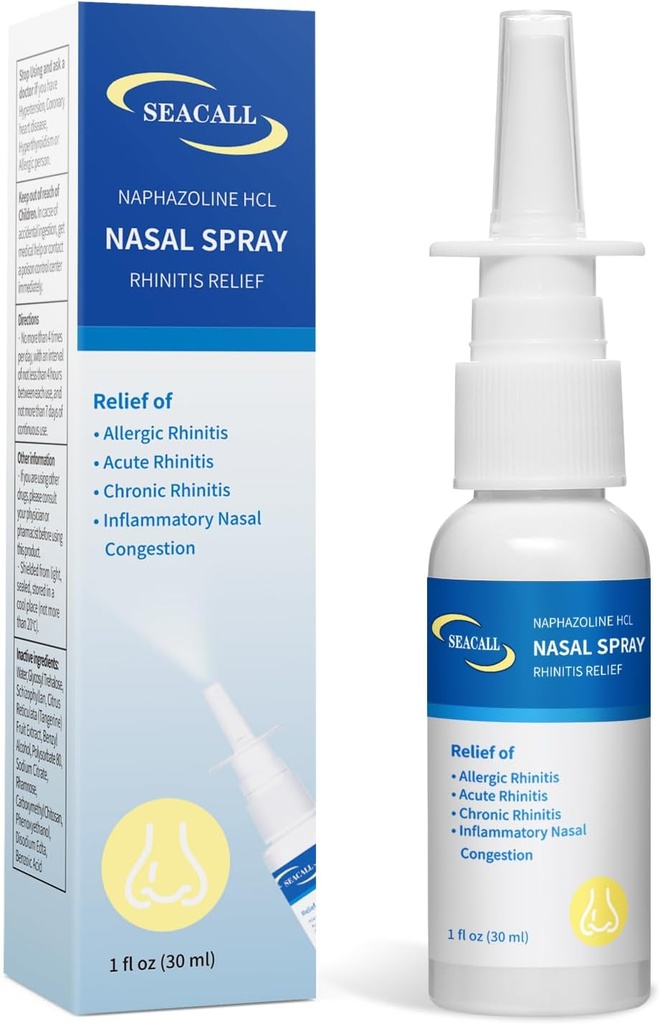 Nosová spray, Rhinitída Spray Relief from Alergická Rhinitída, Asistencia pri oplachovaní Nosové dráždi, Reliéves Suché Nos príznaky a znižuje sipot, svrbenie, Runny Nos & Kongescia (30ml/1 fl oz)