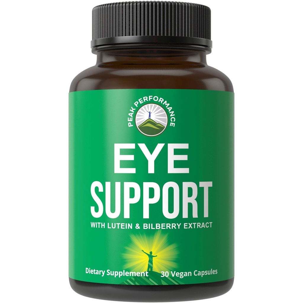 Peak Performance Očné vitamíny - Macular Suplement with Lutein, Zeaxantin, Astaxantin, Carotenoids, Bulberry Extract. Kapsule od Aging Eyes, Computer, Smartphone User. Vyhnite sa degenerácii
