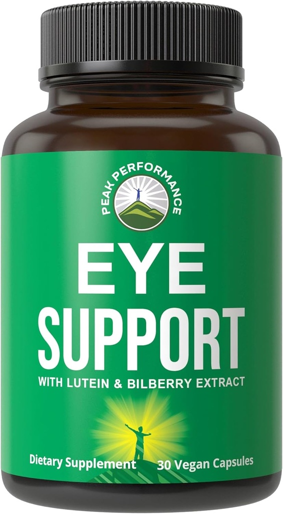 Peak Performance Očné vitamíny - Macular Suplement with Lutein, Zeaxantin, Astaxantin, Carotenoids, Bulberry Extract. Kapsule od Aging Eyes, Computer, Smartphone User. Vyhnite sa degenerácii