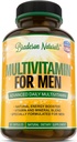 Mužský multivitamínový doplnok pre energiu, zameranie a výkon. Mens Vitamíny A, C, D, E & B12, Zinok, vápnik, horčík a viac. Multi Vitamín 60 Kapsule vyrobené v USA
