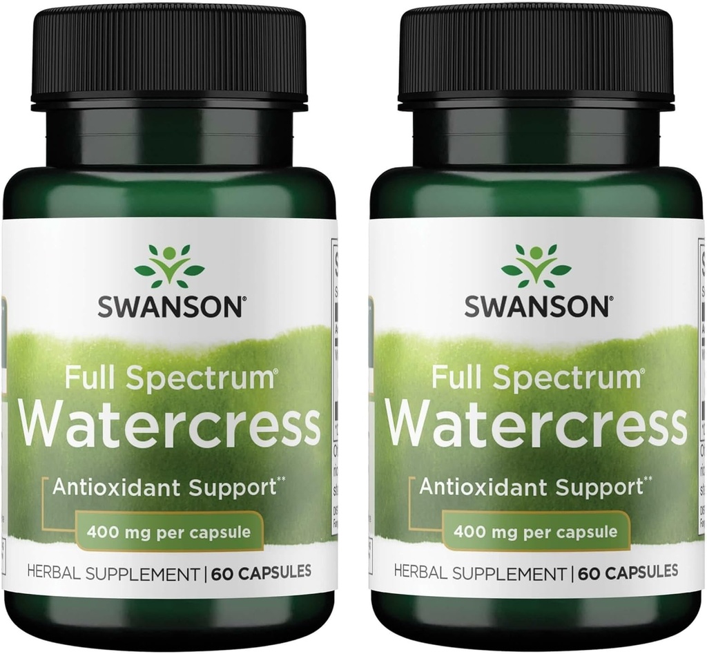 Swanson Full Spectrum Watercress 400 mg 60 Caps (2 Pack)