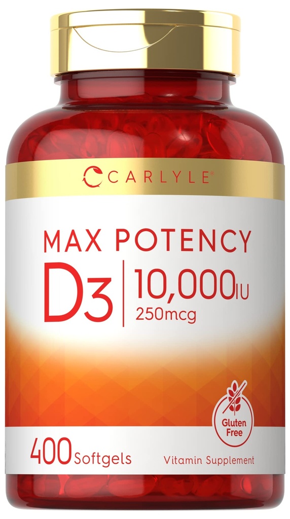 Carlyle vitamín D 10000 IU 400 Softgels 